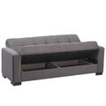 Ottomanson Legacy 87 in. Fabric Upholstered 3-Seater Twin 3-in-1 Sleeper Sofa Bed w/ Storage in Gray | 37.8 H x 87 W x 36.2 D in | Wayfair LGC-1-SB