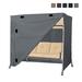 Arlmont & Co. Heavy-Duty Waterproof Outdoor Patio Canopy Swing Seat Cover, Patio 3-Seat Porch Swing Cover in Gray | 72 H x 80 W x 57 D in | Wayfair