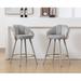 Everly Quinn Damisi 25.5" Counter Stool Velvet/Metal in Gray | 34.5 H x 21 W x 20 D in | Wayfair 74F40A412A4B4590A26804857D6F8643