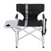 Inbox Zero Hoyd Fabric Padded Camping Folding Chair, Set of 2 Fabric in White/Black | 31.5 H x 18.9 W x 23.2 D in | Wayfair