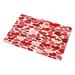 Fsqjgq Creative Carpet Area Rugs Non Slip Rug Heart Decoration Valentine s Day Floor Mat Kitchen Entrance Door Mat Bedroom Absorbent Carpet Doormat Red