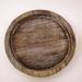 Rustic Wooden Tray Candle Holder - Small Decorative Plate Pillar Candle Tray Wood for Farmhouse Kitchen Countertop Coffee Table Organizer Home Decor Wedding Centerpiece