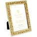 Isaac Jacobs 4x6 Gold Metal Glitter Vertical & Horizontal Picture Frame with Black Fabric Easel Wall-Mountable Made for Tabletop Counterspace Shelf and Desk