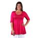 Elbow Swing Plus Size Tunic Top