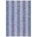 Red 96 x 60 x 0.25 in Area Rug - Dash and Albert Rugs Hillsgrove Striped Handmade Flatweave Area Rug in Blue/ | 96 H x 60 W x 0.25 D in | Wayfair