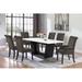 Lark Manor™ Allson 6 - Person Dining Set Wood/Upholstered in Brown/White | 30.25 H x 38 W x 72 D in | Wayfair 35DDB21388464FBCB67C87BD150D6002
