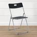 FurnitureR Office Folding Chair Set of 4 Plastic/Resin in Black | 31.5 H x 15.7 W x 15.7 D in | Wayfair FRMIMOSA 4PC