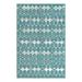 Blue/Green 63 x 0.13 in Area Rug - Dakota Fields Southwestern Teal Indoor/Outdoor Area Rug Polypropylene | 63 W x 0.13 D in | Wayfair