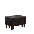 Wildon Home® Castle Upholstered Bench Upholstered in Black/Brown | 19.5 H x 30.5 W x 19.5 D in | Wayfair 588554FA5BAB4508A75D9B26764BA66C