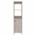 Hokku Designs Fin 1 - Door Accent Cabinet Wood in Gray | 59.3 H x 15.7 W x 15.7 D in | Wayfair DC618F13154D4D34944CB3419705FC36