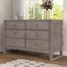 Loon Peak® Elizama 6 - Drawer Accent Chest Wood in Gray | 30 H x 47.8 W x 18.9 D in | Wayfair 7F322EE30EA24E9FAD7643AB1C5BACA1