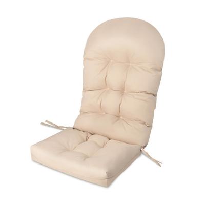 Costway Patio Adirondack Chair Cushion with Fixing Straps and Seat Pad-Beige