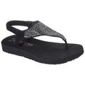 Sandale SKECHERS "MEDITATION-NEW MOON" Gr. 35, schwarz Damen Schuhe Skechers Damenschuhe