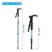 Trekking Poles, Collapsible Telescopic Hiking Pole 21-43 Inch T Handle Blue