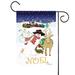 White & Blue Wintery Village Christmas Outdoor Garden Flag 18" x 12.5"