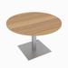 4 Person Round Conference Table Square Metal Base 46" Meeting Table
