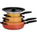 Meyer Accent Series Nonstick and Stainless Steel Pots and Pans/Cookware Essentials Set, 6 Piece, Spark Edition