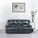 72" Width Modern Contemporary Faux Leather Manual Reclining Loveseat - 72"W x 37.8"D x 38"H