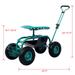 Rolling Garden Scooter Cart Seat with Wheels and Tool Tray