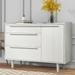 Manufactured Wood 3-Drawer Dresser with Solid Wood Legs