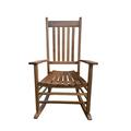 GZXS All-Weather Patio Rocking Chair Porch Rocker Chair for Backyard Fire Pit Lawn Garden Outdoor and Indoor (Brown)