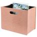 HofferRuffer Leather Magazine Holder Foldable Magazine Rack Document File Holder Organizer File Folder Newspaper Storage Bin Organizer for Home or Office Home or Office (Pink)