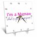 3dRose Im a Mamaw. Whats your Superpower - hot pink - funny gift for grandma - Desk Clock 6 by 6-inch