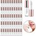 50pcs 1.2ml Clear Pretty Lip Gloss Tube Empty Lip Balm Bottle Containers with Rubber Inserts for Samples Makeup Travel (Rose Gold Lid)