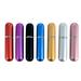 Portable Mini Refillable Perfume Atomizer Perfume Bottle Refillable Perfume Spray Traveling Scent Pump Case 7 Pcs Pack of 5ml Gift (Black Purple Red Gold Pink Silver Blue)