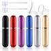 6 Pack Perfume Bottle Mini Refillable Perfume Atomizer Bottle Empty Spray Bottle in 5 ml Compatible with 2 Pieces Perfume Dispenser Pump and 2 Funnel Filler for Travel Purse (colorful 1)