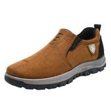 KaLI_store Mens Golf Shoes Men s Walking Shoes Jogging Tennis Footwear Fitness Road Running Fashion Sneakers Brown 8.5