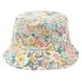 Odeerbi Hawaii Beach Hats for Women 2024 Reversible Bucket Hat for Sun Protection Cotton Fishing Hat Sun Hat Flower Pattern Hat Outdoor Fisherman s Hat Yellow