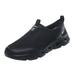 Vedolay Mens Casual Sneakers Men s Sneakers Breathable Lightweight Running Shoes Slip On Tennis Walking Shoes(Black 10.5)