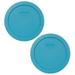 Pyrex 7201-PC Teal Blue Plastic Storage Replacement Lid (2-Pack)