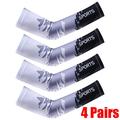 4Pairs Arm Sleeves UV Sun for Men Women Compression UV Sun Protection Arm Sleeves M - Blue