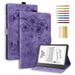 TECH CIRCLE Case for Kindle Scribe 10.2 Inch Tablet 2022 Released Colorful Embossing Premium PU Leather Slim Stand Card Slot Wallet Protective Case for Kindle Scribe 10.2â€� with Pen Holder Purple