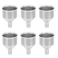 HOMEMAXS 6Pcs Mini Stainless Steel Funnels Liquid Funnel Portable Funnels for Wine Bottles