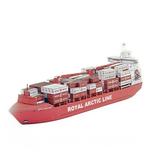 Paper Ship Model 1:400 Model Simulation Fighter Military Science Exhibition Model for Collection Danish Container Ship Mary Arctica Ship(Unassembled Kit )