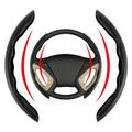 Protoiya Car Steering Wheel Cover Carbon Fiber Textured Anti-Skid Auto Wheel Cover Protector Universal Car Accessories Reusable for 38cm Diameter Steering Wheel