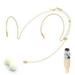 BAMILL Beige Mini XLR 4 Pin TA4F Head Worn Dual Earhook Headset Microphone For SHURE