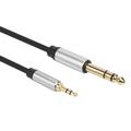 3.5mm to 1/4 inch Stereo Audio Cable Headphone Adapter 1/8 Male to 1/4 Male for Home Theater Device Speaker s Guitar Laptop 0.03m