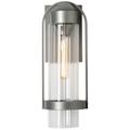 Alcove 15.8" High Clear Glass Coastal Burnished Steel Outdoor Sconce