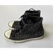 Converse Shoes | Converse All Star Sz 7 Women's Chuck Taylor Rhinestone High Shoes Black | Color: Black | Size: 7