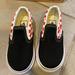 Vans Shoes | Checkerboard Black / Red Classic Van Slip Ons 7.0t | Color: Black/Red | Size: 7.0 (Toddler)