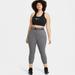 Nike Pants & Jumpsuits | Nike Pro 365 Women's Cropped Leggings (Plus Size) Size 2x | Color: Black/Gray | Size: 2x