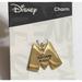 Disney Jewelry | New M Mickey Mouse Gold Tone Charm Reversible Silver Glitter | Color: Gold/Silver | Size: Os