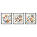 Red Barrel Studio® 3 Piece Wrapped Canvas & Framed Print Set - Florals in Vase by PI Creative Art in Blue/Green/Orange | 11 H x 11 W in | Wayfair