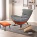 Corrigan Studio® Rocking Chair Metal in Gray/White | 33.46 H x 33.46 W x 37.4 D in | Wayfair B423CAF6DDA941F7977016260C9EA4D2
