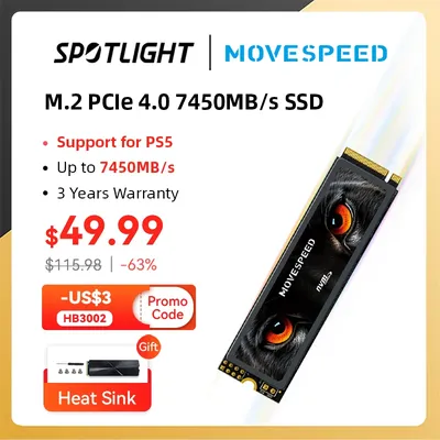 MOVESPEED-Disque dur interne à semi-conducteurs SSD 7450 MBumental NVMe M.2 2280 4 To 2 To 1