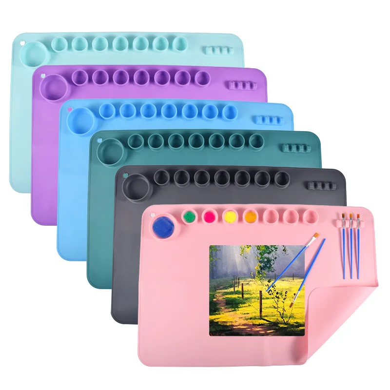 Polymères de peinture en silicone antiadhésifs, feuille de silicone pour bricolage, artisanat en résine, tableau de peinture à l'huile graffiti pour enfants, outils en argile d'art, 60x40cm